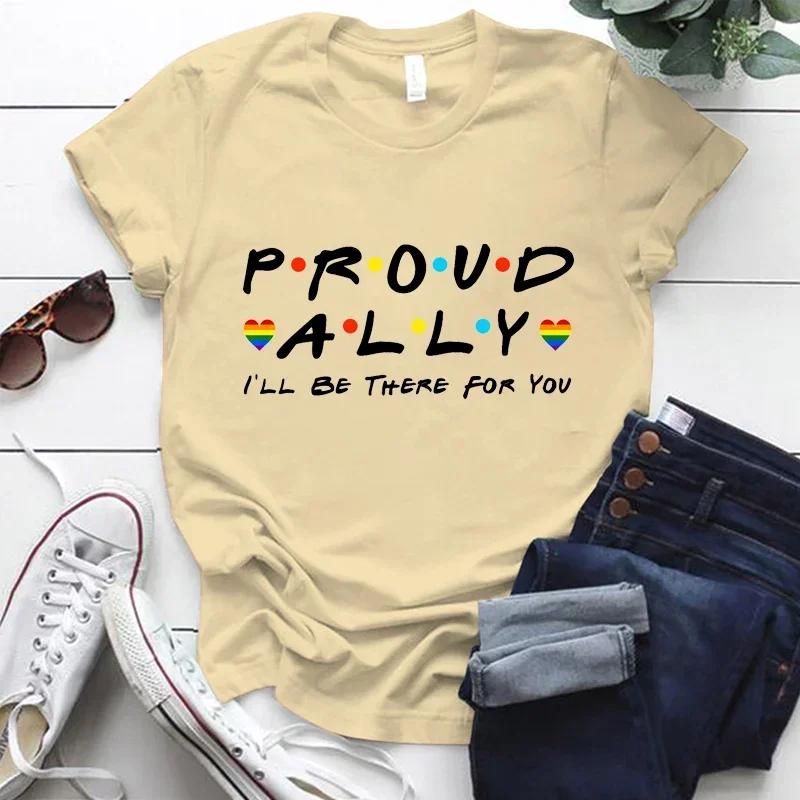 LGBT T-shirts Proud Ally I'll Be There for You Lesbian Couple Rainbow Pride Month T Shirts Gay Lovers Couples Matching T Shirt