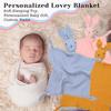A71Z Loveys For Babies Personalized Muslin Lovey Blanket Custom Embroidered Baby Security Blanket Bunny Comforter With Nam