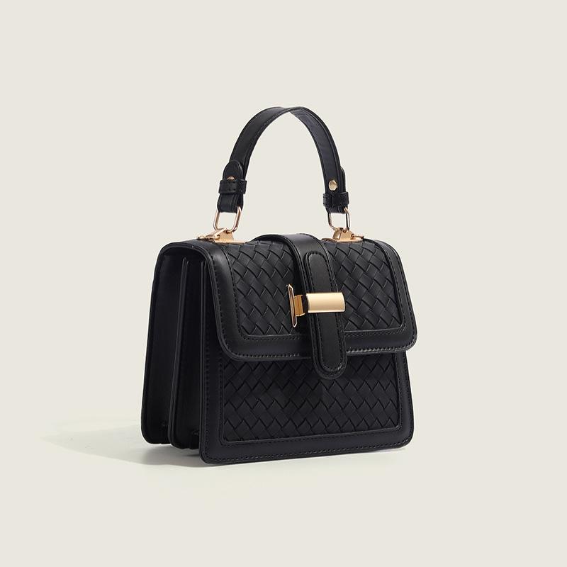 High-Quality Texture Bag for Women 2025 Niche Versatile Stylish Leather Woven Small Square Bag Retro Fashion Crossbody Bag