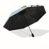1 Auto Open Alice, White Rabbit Themed Colorful 8-rib Portable Umbrella for Men and Women, A Compact Commuting Companion Suitable for Daily