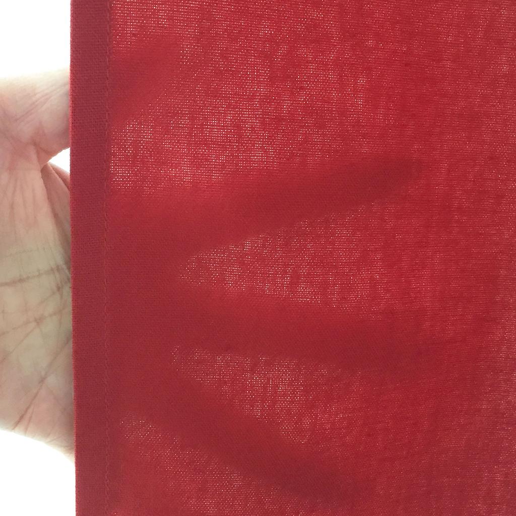 Sunny Day Fabric Width 85cm X Length Cotton Linen Japanese Style Curtain, Red, Approx. 170cm, Plain,