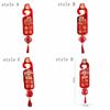 Chinese Style New Year Doorknob Decoration Flocking Door Handle Pendant  Spring Festival