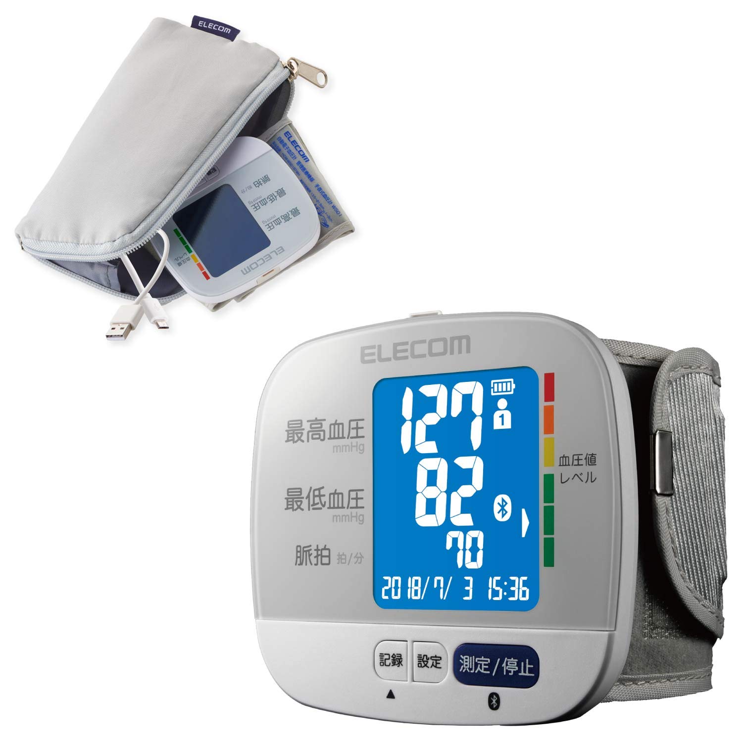 

ELECOM wrist blood pressure monitor HCM-WS01BTWH білий