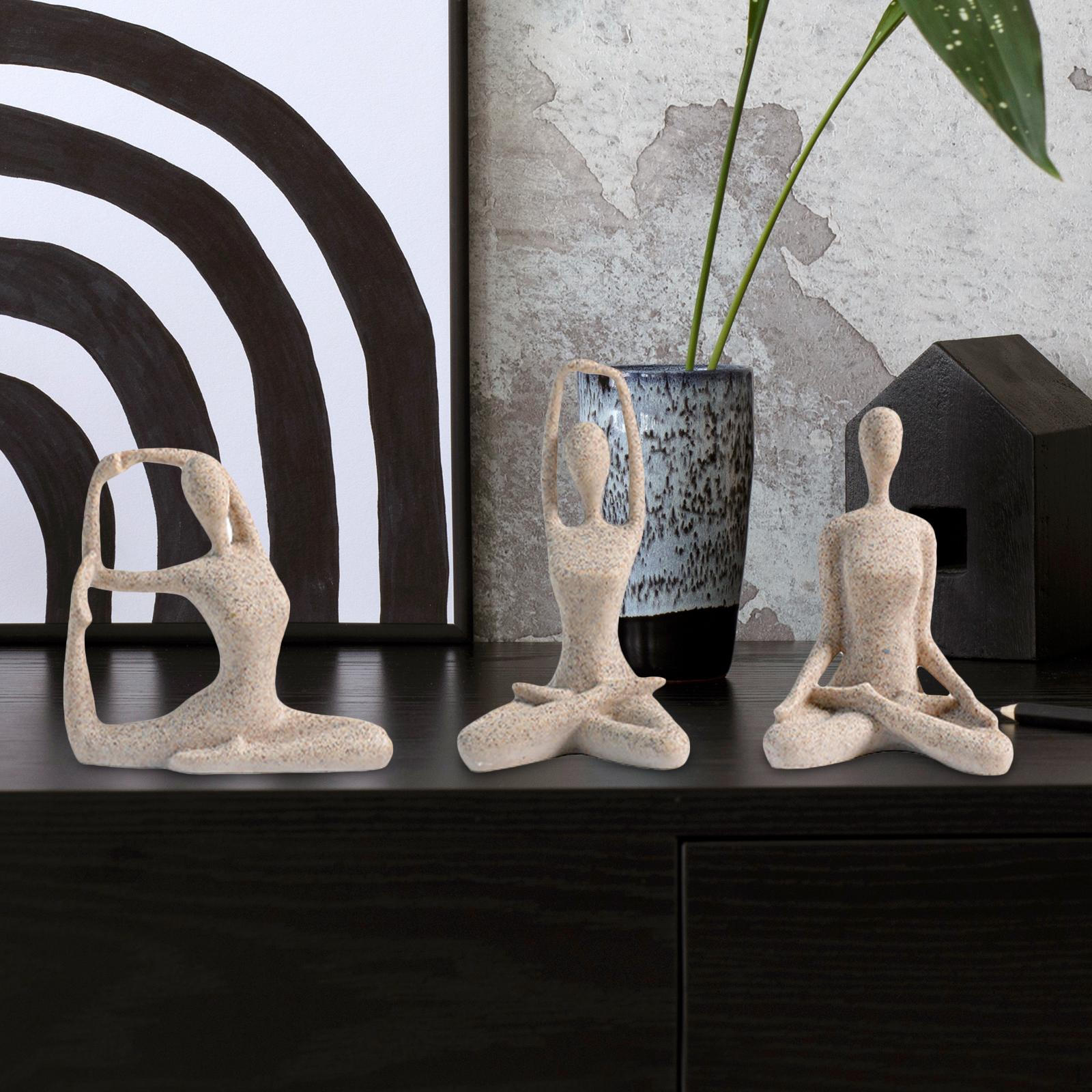Statue for Women, 3 Pieces, Figurine, Modern And Creative Resin Craft Sculpture, Ornament Sandstone