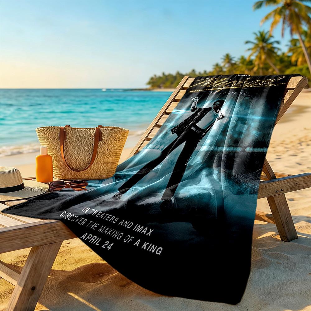 Asciugamano da Spiaggia Michael Jackson Super Morbido Microfibra Tessuto Asciugatura Rapida Comodo Leggero