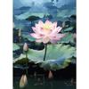 Vintage Traditonal Chinese Style Lotus Flower Pond Moonlight Landscape Art Poster Canvas Painting Wall Prints Picture Home Decor