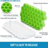 296/37 Cubetti in Silicone a Nido d'Ape Vassoi per Ghiaccio Riutilizzabili per Alimenti Grande Capacità Macchina per il Ghiaccio con Coperchi per Succhi Cocktail Stampini per Ghiaccio