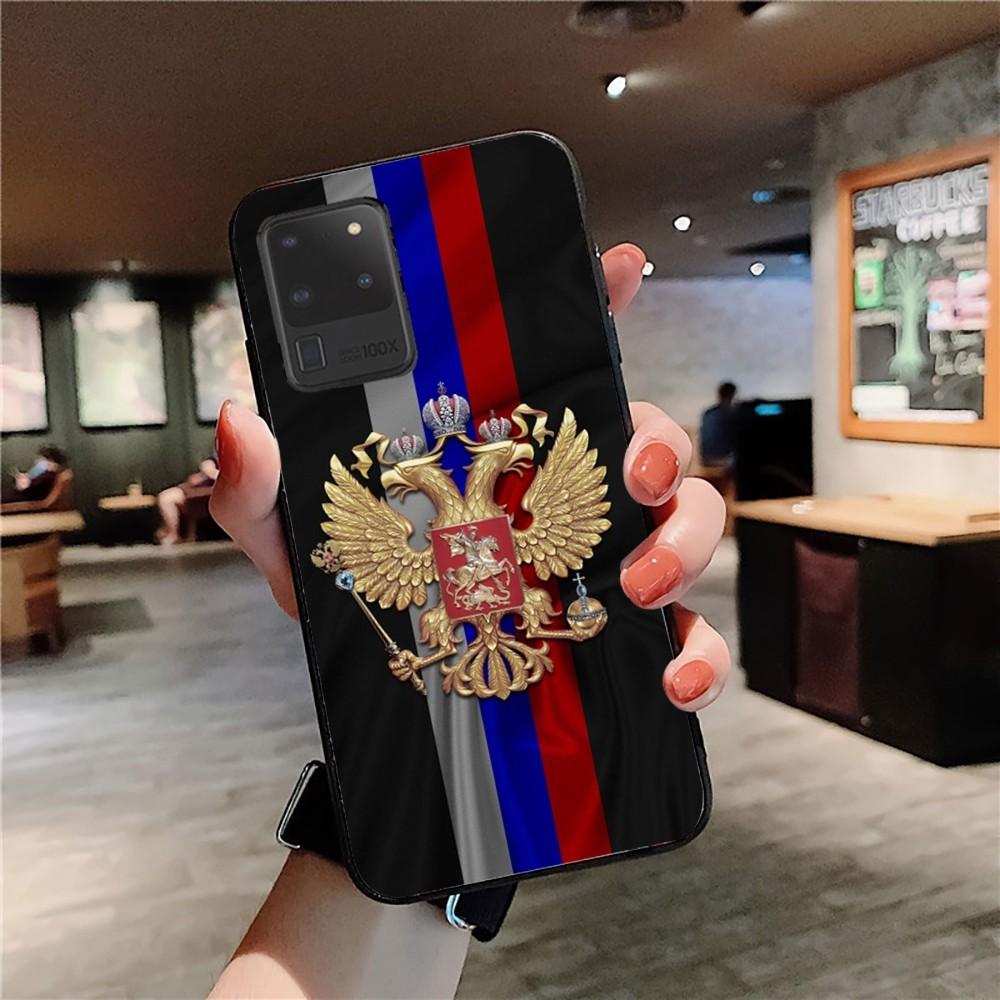 Russia Coat Of Arms Eagle Flag Phone Case For Samsung S 9 10 20 21 22 23 30 23plus lite Ultra FE S10lite Fundas