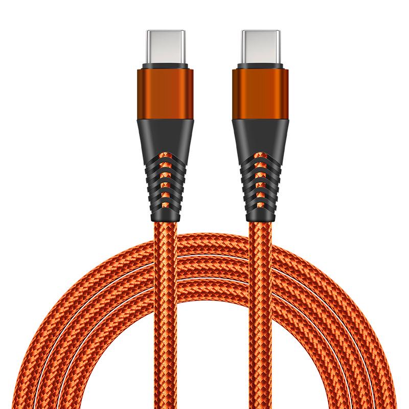 PD60W Geflochtenes C-zu-C Schnellladekabel für Apple/Huawei TYPEC Geräte