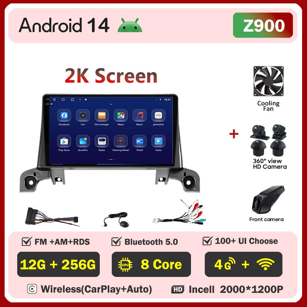 Car Radio Android 14 For Peugeot5008 4008 3008 2017-2020 Intelligent Car Systems Touch Screen GPS Navigation No 2din DVD  RDS