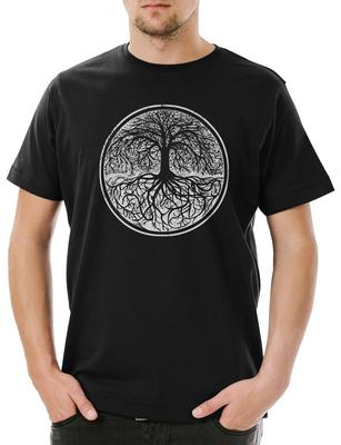 Yggdrasil Boom Logo II Heren T-shirt Boom Tyr Keltisch Irminsul Van Thor Leven