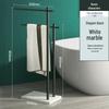 Elegant Marble Double-Layer Freestanding Towel Rack for Bathtub