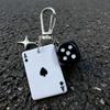 Einzigartiger Poker-Spiel-Themen-Schlüsselanhänger-Anhänger für Modeaccessoires mit Ornamente aus Acryl-Legierung