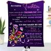 Mother's Day Greeting digital-printed polyester Bedroom velvet flannel soft sofa cover blanket Fleece soft sofa cover blankets