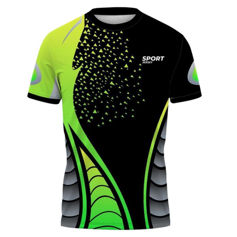 Hanorac nou Tricou pentru bărbați Imprimare 3D Sport de vară Gâtul turnat Tricouri casual cu mânecă scurtă Îmbrăcăminte pentru bărbați Topuri respirabile cu uscare rapidă