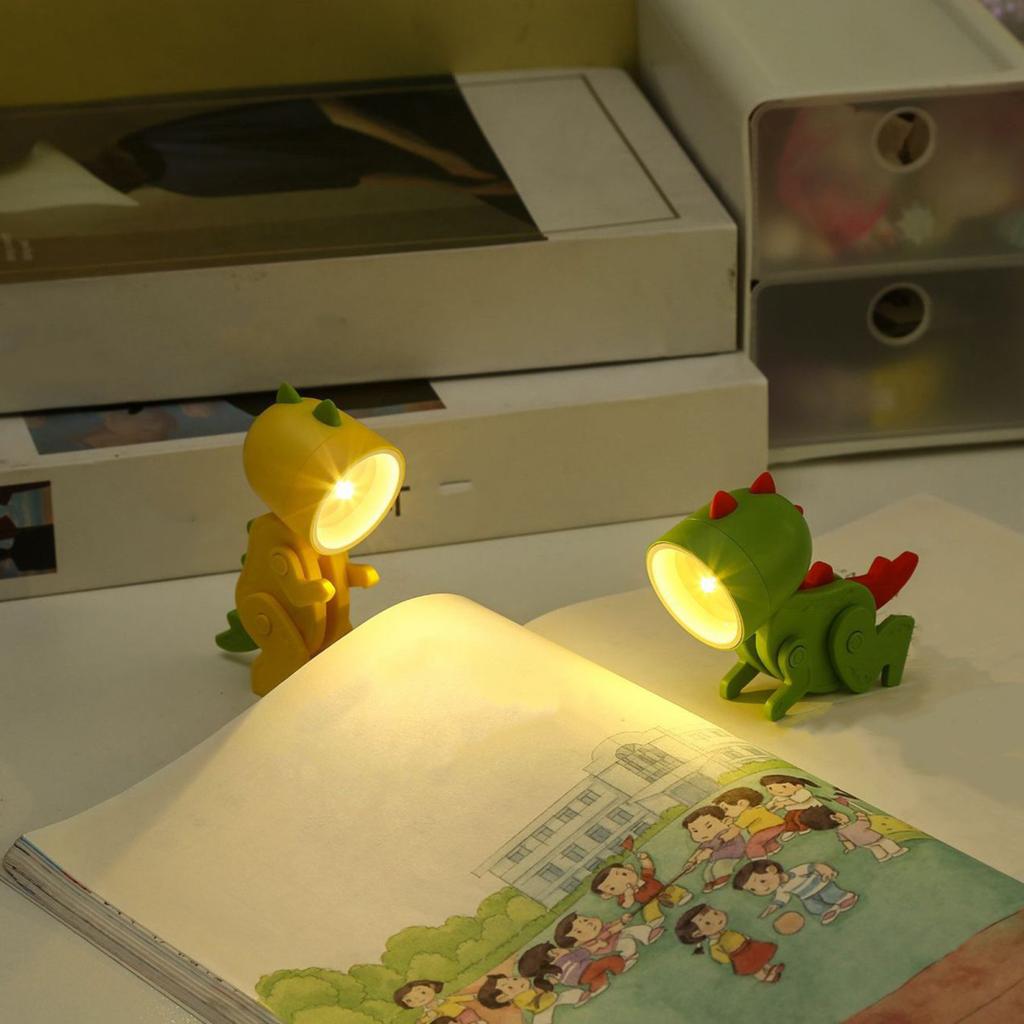Kreslená dinosauří lampa Ohebné končetiny se vzhledem Rozkošné blikání Mini velikost Ochrana očí Noční