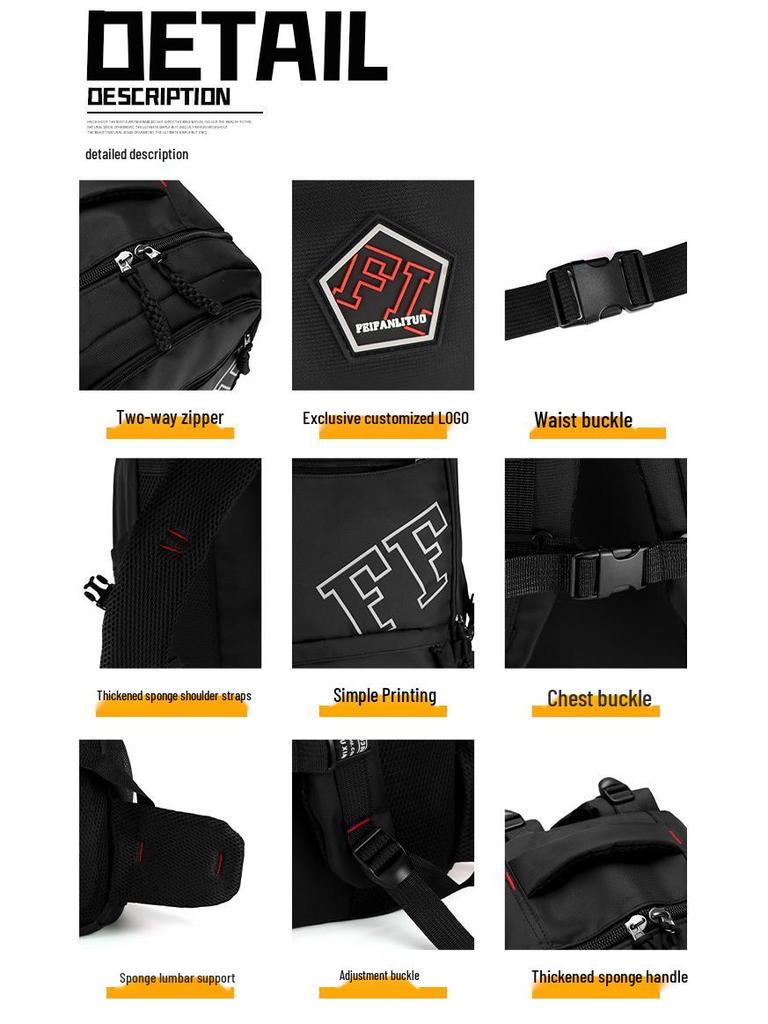 Unisex Mountaineering Backpack: Large Capacity, Durable, Waterproof, Versatile Outdoor & Travel Bag