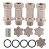 4Pcs Aluminium 17mm Hex Hub Extension Adapter for 1:8 Ratio RC Model Car(Black)