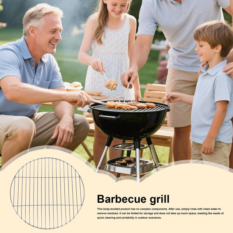 201 Stainless Steel round BBQ Grill Mesh Home Roast Nets Bacon Grill Tool Iron Nets barbecue accessories non-stick BBQ Mat Grid