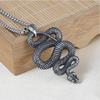 Fashionable Men's Snake Necklace, Hip-hop Antique Titanium Steel Necklace, Trendy Men's Necklace