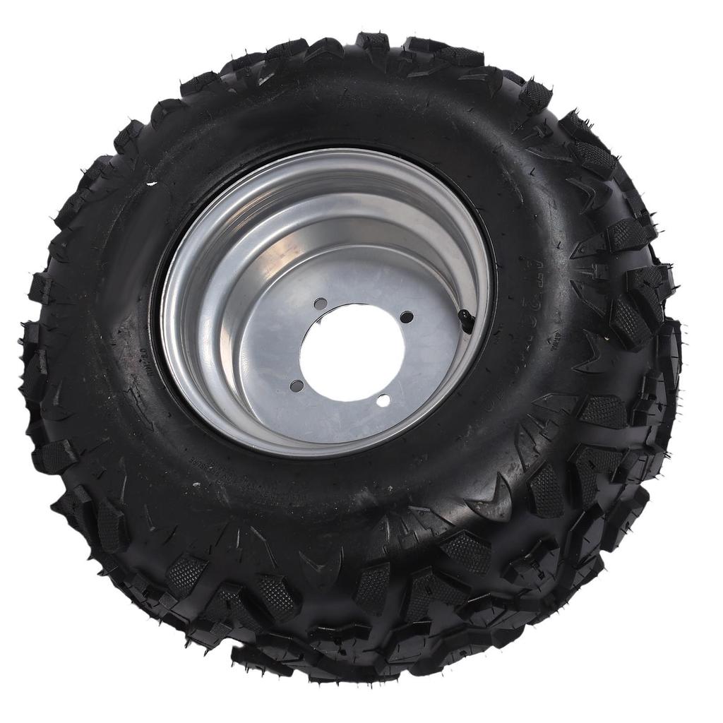 22x10 10 Tire 10 Inch A Shaped Pattern Anti Slip Explosion Proof Rear Wheel Tyre with Hubs for UTV Go Kart Golf Cart ATV