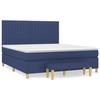 3137339 vidaXL Lit à sommier tapissier avec matelas Bleu 180x200 cm Tissu