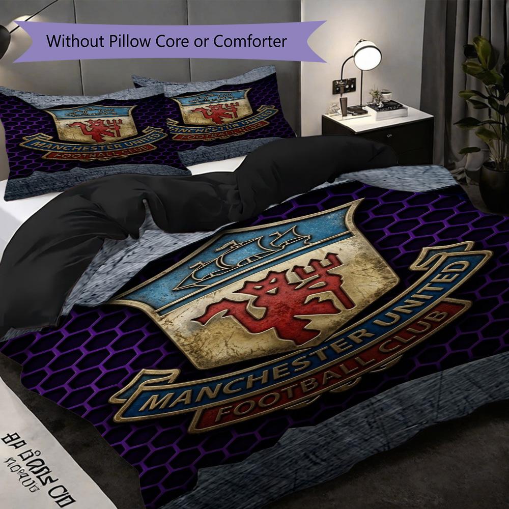 Glory Devils Emblem Bedding (1 * duvet cover + 2 * pillowcase, without core) 2D Flat Christmas birthday gift Duvet cover and pillowcase Bedding set