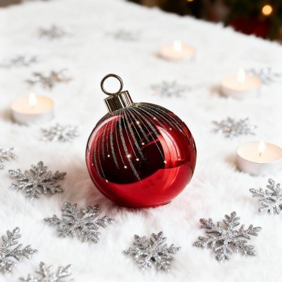 Starry Night Plastic Baubles for Holiday Tree Glass Christmas Ornaments Shatterproof Decor Indoor Outdoor Favors