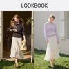 Women's French Style Jacquard A-Line Midi Skirt