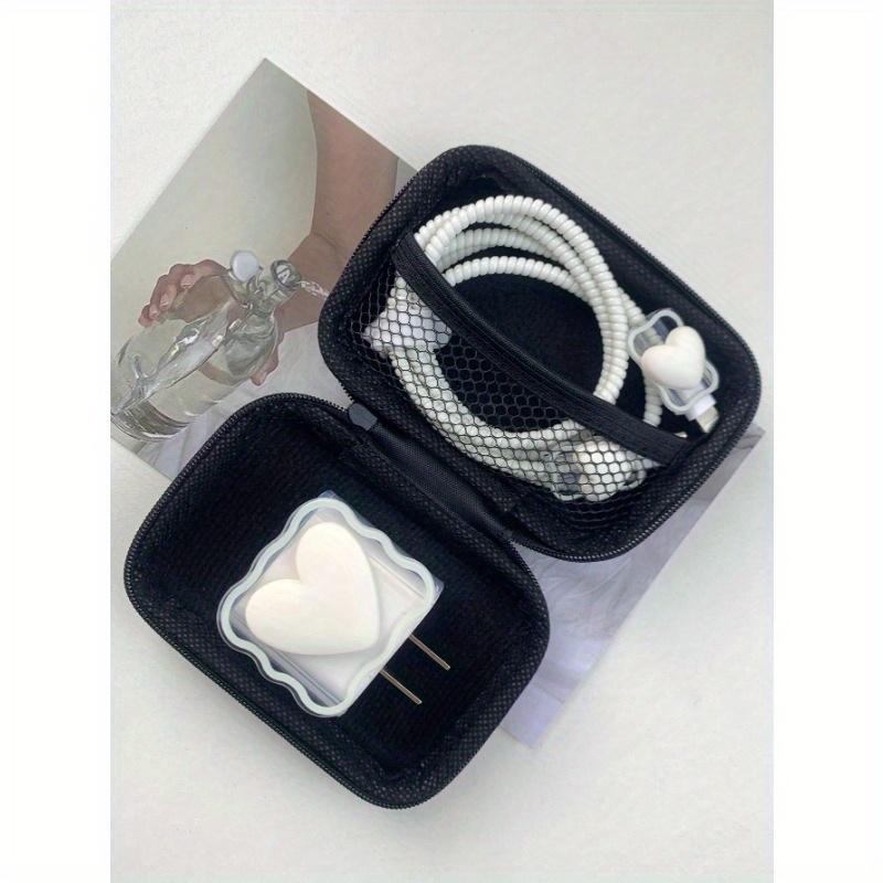 6pcs/Set  Storage Bag Compatible With  Charger Case, Data Cable, Wired/Wireless Earphones Cable Organizer