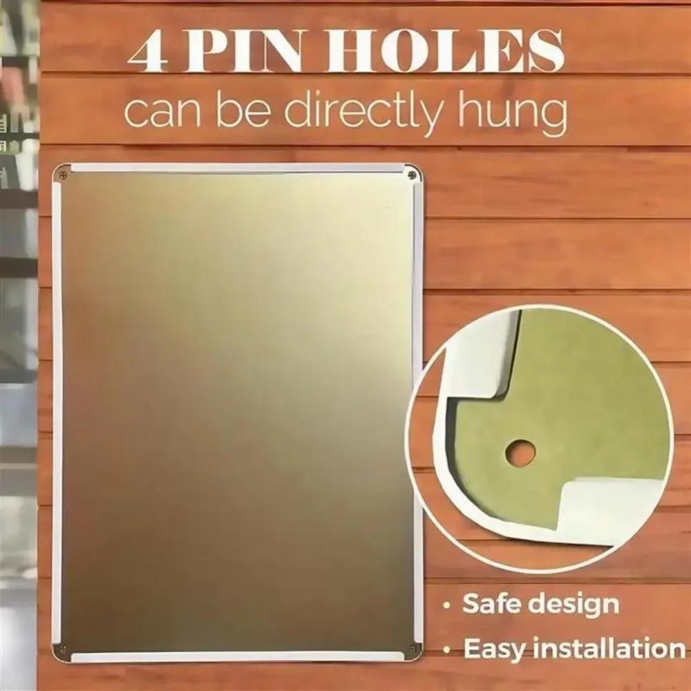 Moderne Metall Wandkunst Dekoration - Elegantes Fotoschild für Zuhause Büro Café - Vorgebohrt Einfache Aufhängung Kein Strom