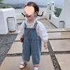 Trendy Spring 2025 Girls' Denim Overalls for Kids