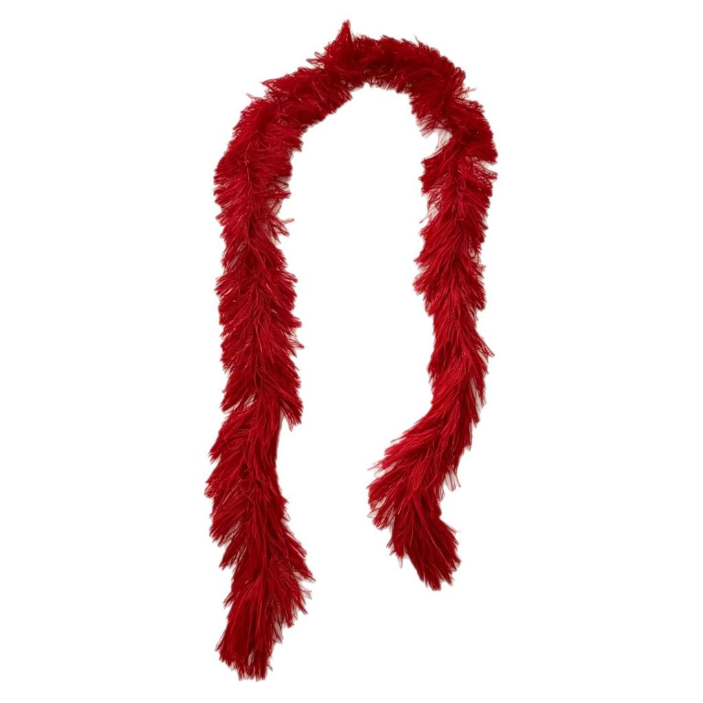 2m Faux Fur & Down Feather Plush Strips for Costume Simulations