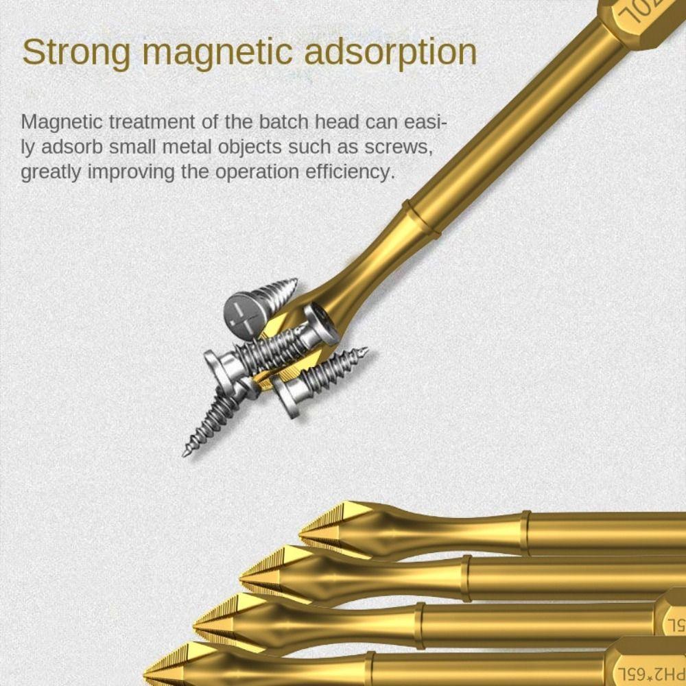 1/6pcs High Hardness Cross Bit Anti Non-slip PH2 Screwdriver Bits Set Batch Head  Cross Head Bit