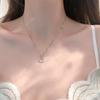 Fairy Women Clavicle Chain Elegant White Chalcedony Pendant Necklace for Teen Girls Women Daily Outfits