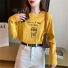 Women's 2024 Spring and Autumn New Splicing Pullovers O-Neck Printed Letter Fashion Loose Minimalist Casual Long Sleeve Tops