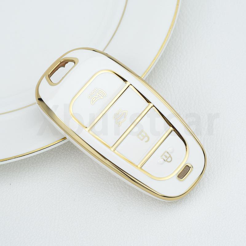 Tpu Car Key Cover Shell Fob Case Holder Bag For Hyundai Santa Fe Tucson Nexo Nx4 Atos Solaris Prime Keyless Accessories