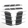 Universal Car Hood Side Flow Vent Fender Air Net Door Decals Auto Sticker DIY Simulation Car Shark Gills Outlet Soft +ABS Plated