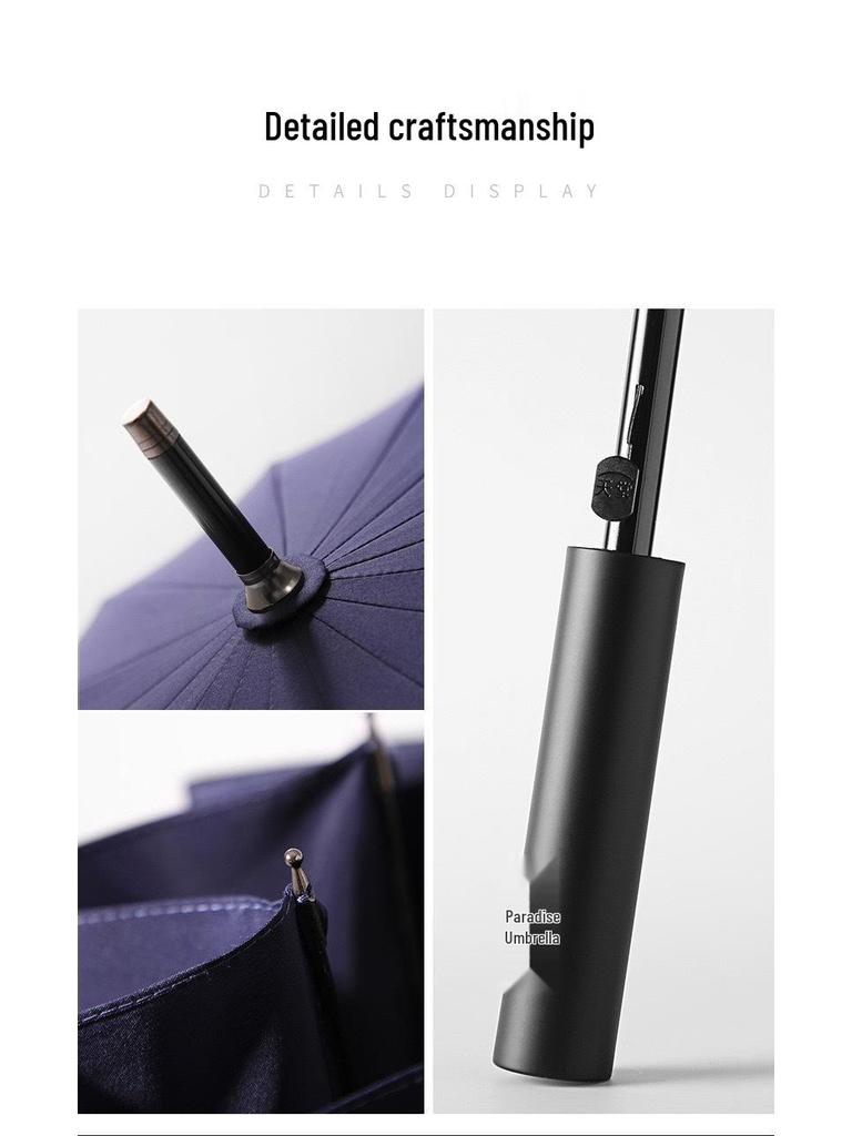 Paradise 16-Rib Extra Large Business Umbrella - Semi-Automatic, Double Person, Sun & Rain Protection with Long Handle