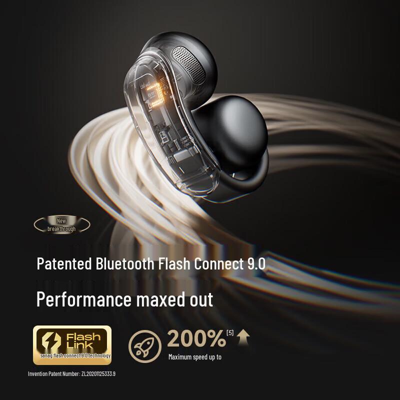 SANAG S9S AI Bone Conduction Clip-on Sport Earbuds