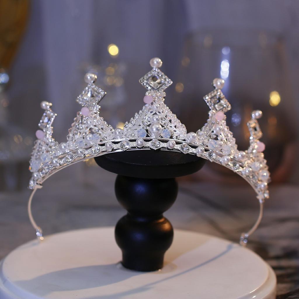 Bridal Luxury Crown Tiara with Diamond Princess Birthday Performance Crown Headband Hair Accessories Dress Accessories