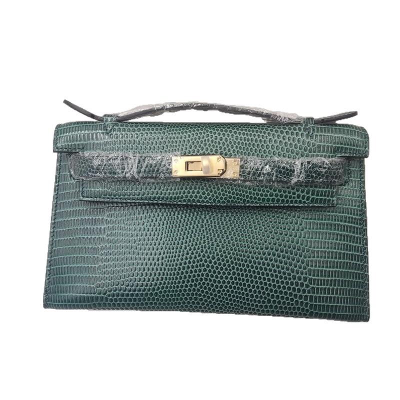 New High-end First-layer Cowhide Lizard Pattern First-generation Bag Genuine Leather Portable Shoulder Messenger Bag Bag Female