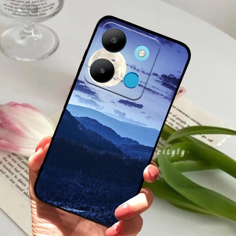 For Infinix Smart 7 Case Luxury Silicone TPU Soft Phone Black Cover Cases For Infinix Smart7 X6515 Funda Protector Coque Capa