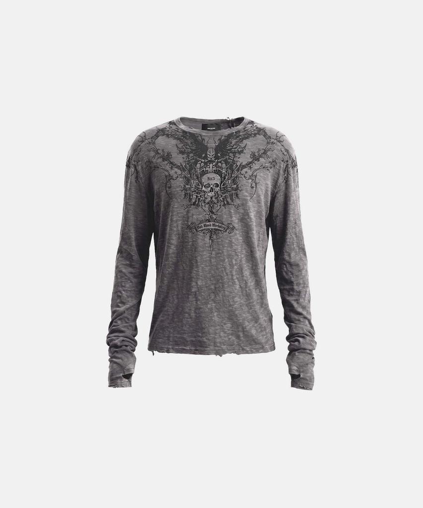BADBLOOD T.M.V. Skull Workshop Long Sleeve - Grey
