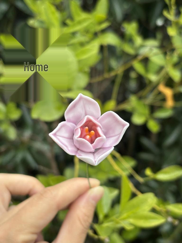 Handmade High-Temperature Ceramic Flower Bouquet Ornament