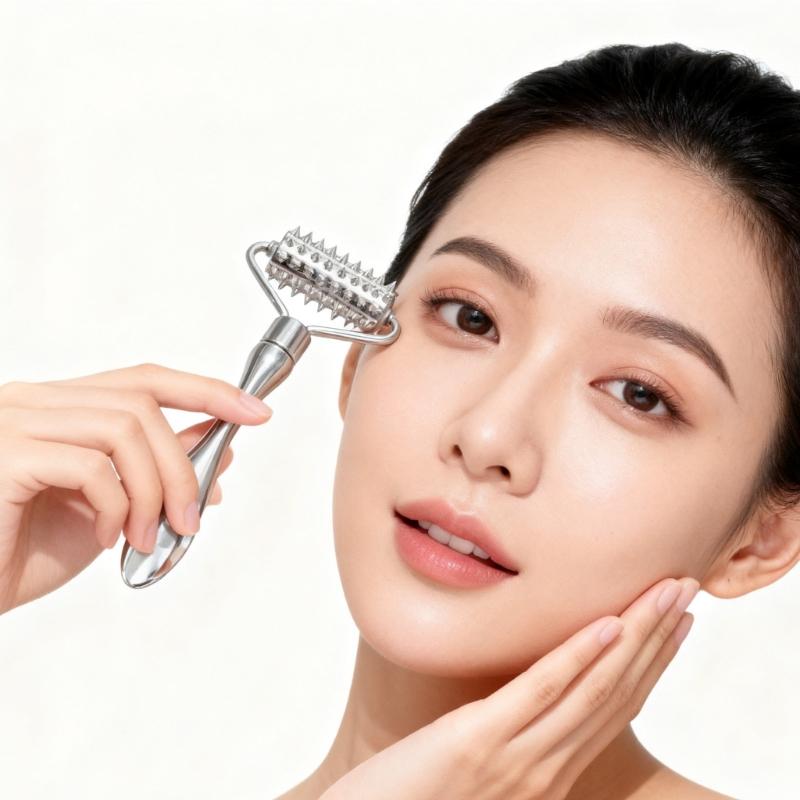 Manual Massage Roller Zinc Alloy Construction Muscle Relaxation Tool For Office Home Travel Ergonomic Grip Quiet