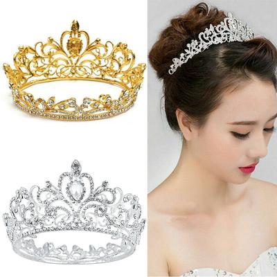 Fashion Queen Kristall Kopfbedeckung Krone Tiara Hochzeit Braut Bling Stirnband Strass Prinzessin Kopfschmuck Party Haarschmuck