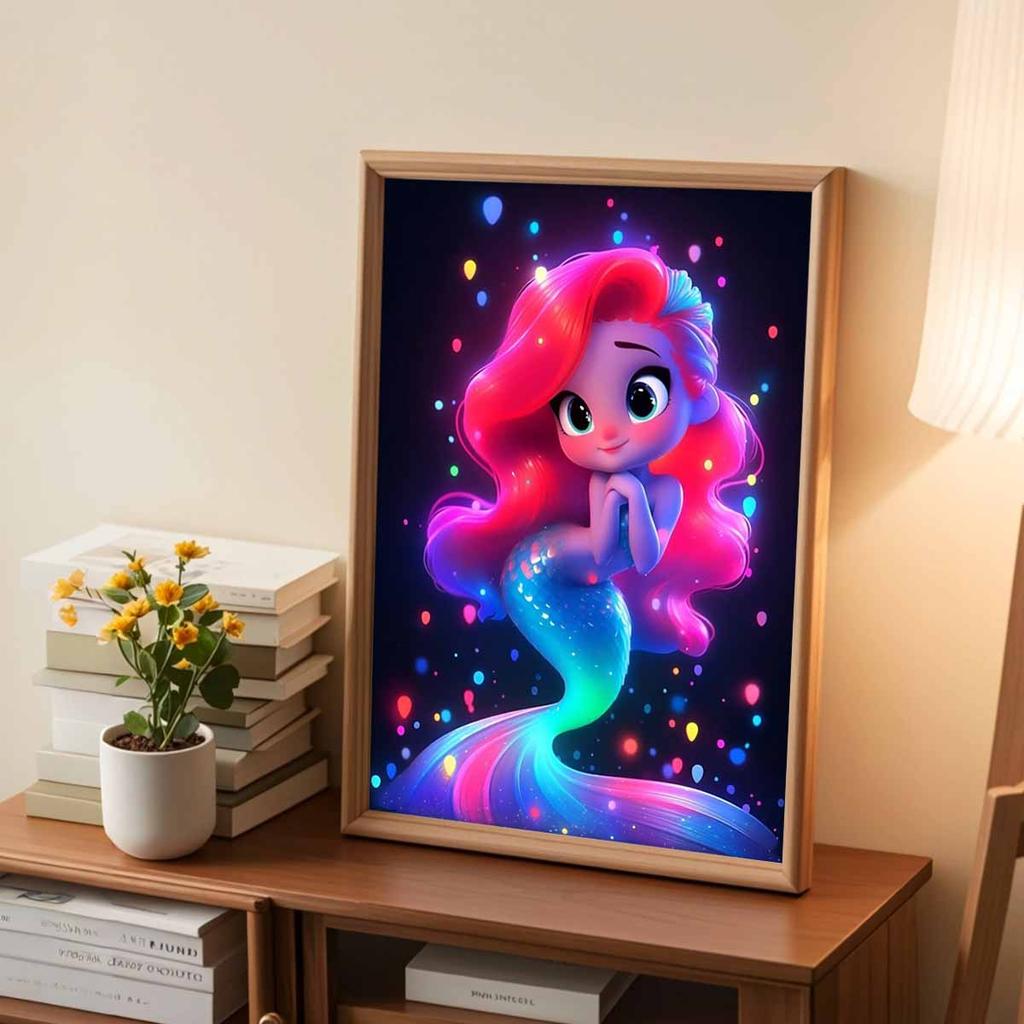 DIY Diamond Painting The Little Mermaid Cross Stitch Kit Mosaic Art Diamond Painting Full Circle Diamond Home Decoration