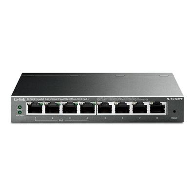 Switching Hub PoE Giga 8 Port PoE Auto Záruka 5 let TP-Link MDI/MDI-X TL-SG108PE