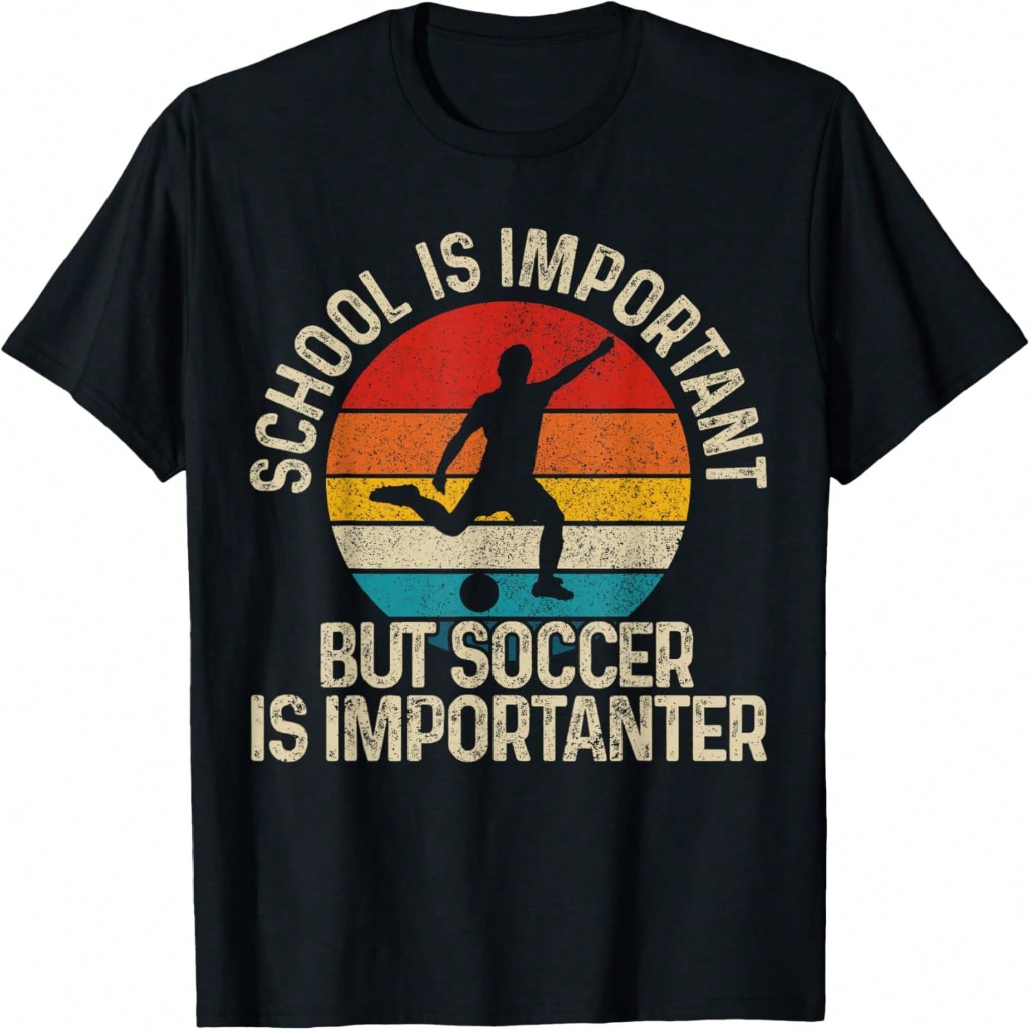 Football School Is Important But Soccer Is Importanter T-Shirt S разноцветный